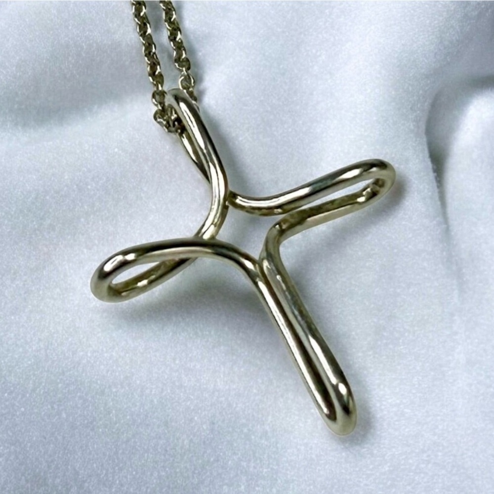Sterling Silver Unique Cross Pendant Necklace